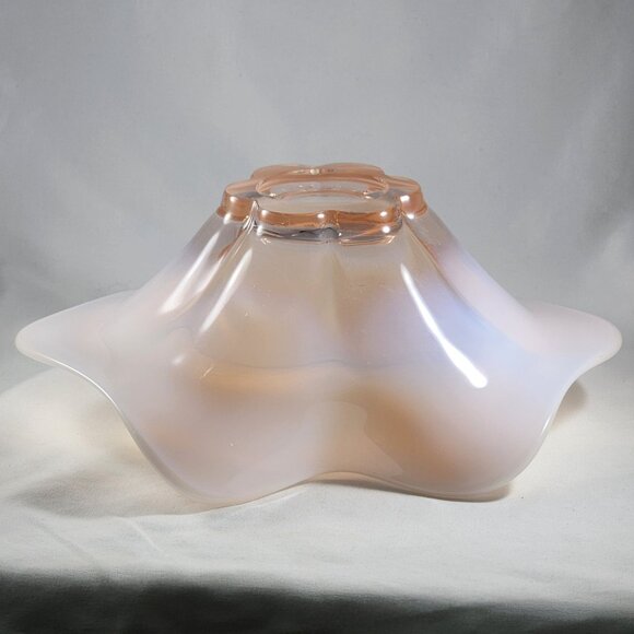 Vintage Duncan Miller Canterbury Opalescent Pink Bowl Hand Blown Art Glass MCM - Picture 6 of 8